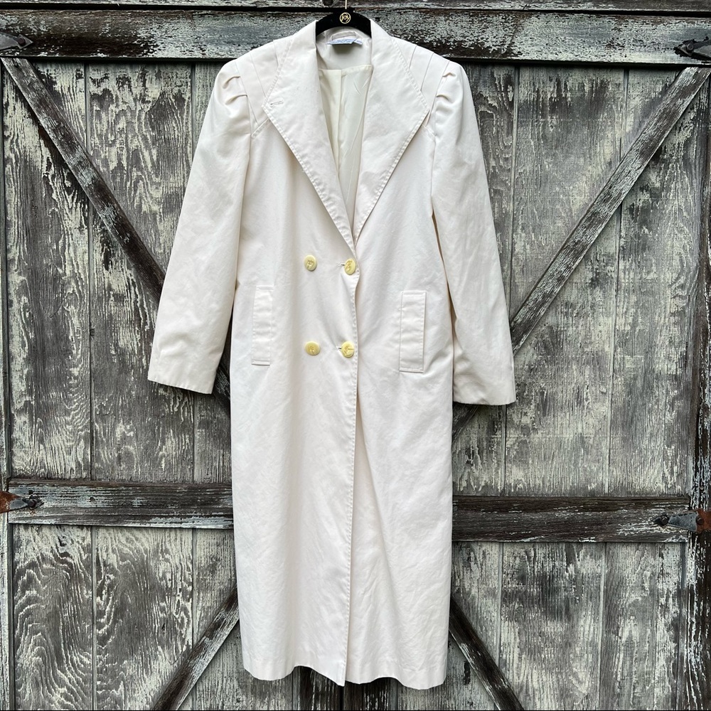 Vintage Ivory Trench Coat